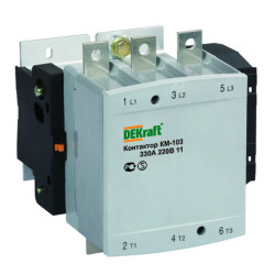 Контактор 400А 220В АС3 1НО+1НЗ КМ-103 Dekraft