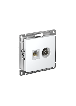 ATLASDESIGN РОЗЕТКА двойная ТВ + компьютерная RJ45 кат. 5e, механизм, ЛОТОС
