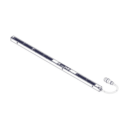 БРП Uniprom, управляемый, 0U, 400В, 3Ф, 16A, 36xC13 6xC19, 3м кабель, IEC309