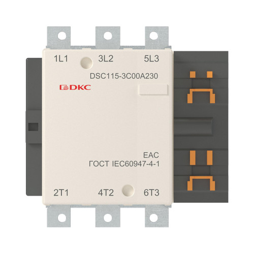 Магнитный контактор DSC115-3C00A230 115А 55кВт (AC3)  кат 220В AC