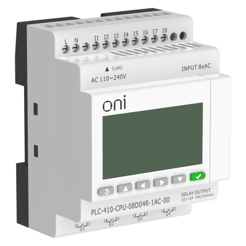 ПЛК 410 Модуль ЦПУ 8 DI 4 RO 220В AC с Ethernet портом с экраном ONI