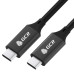 GCR PRO Кабель USB 3.1 (USB 3.2 Gen 2) Type C-С, 1.0m, 100W/20V/5A, M/M, медь, 10 Гбит/с, 4K, черный, AL сase, экран, армирование GCR PRO Кабель USB 3.1 (USB 3.2 Gen 2) Type C-С, 1.0m, 100W/20V/5A, M/M, медь, 10 Гбит/с, 4K, черный, AL сase, экран, армирование