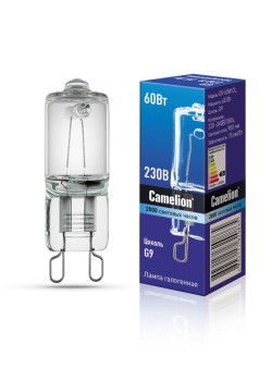 Лампа галогенная 60Вт капсула G9 3000К 240В прозр. Camelion 5555