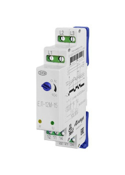 Реле контроля напряжения 3ф ЕЛ-12М-15 УХЛ4 AC 400В задержка срабатывания 0.1...10с ток контактов исполнит. реле 8А 2п Меандр A8302-16934430