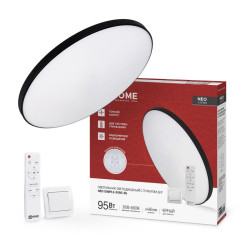 Светильник светодиодный NEO SIMPLE-95RC-BL 95Вт 3000-6500К 7600лм 230В 460х67мм с пультом ДУ черн. IN HOME 4690612060903