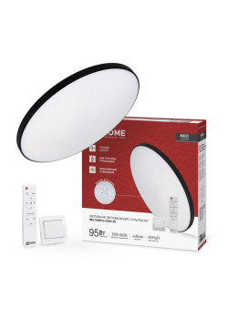 Светильник светодиодный NEO SIMPLE-95RC-BL 95Вт 3000-6500К 7600лм 230В 460х67мм с пультом ДУ черн. IN HOME 4690612060903