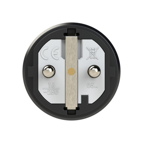 Вилка каб 16A/250V/2P+E/IP54 корпус черный, маркер черный Вилка каб 16A/250V/2P+E/IP54 корпус черный, маркер черный