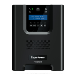 ИБП CyberPower PR1500ELCD, Line-Interactive, 1500VA/1350W, 8 IEC-320 С13 розеток, USB&Serial, SNMPslot, LCD дисплей, Black, 0.5х0.3х0.35м., 28.3кг./ UPS Line-Interactive CyberPower PR1500ELCD 1500VA/1350W USB/RS-232/EPO/SNMPslot (8 IEC С13)