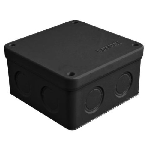 Коробка распределительная ОП 105х105х56мм IP54 7 выходов без гермовводов крышка на винтах материал - полипропилен черн. Epplast 115065