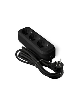 Удлинитель 3х3м с заземл. 10А IP20 У10-554 ПВС 3х0.75 черн. UNIVersal 1982