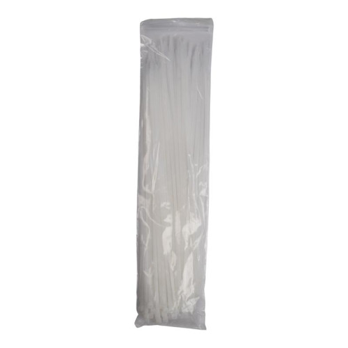 Хомут кабельный PCT 4.8х400-100WH 4.8х400 PA6.6 бел.(уп.100шт) JazzWay 5054097