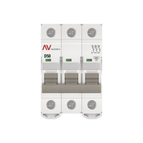 Авт. выкл. AV-6 3P 50A (D) 6kA EKF AVERES Авт. выкл. AV-6 3P 50A (D) 6kA EKF AVERES