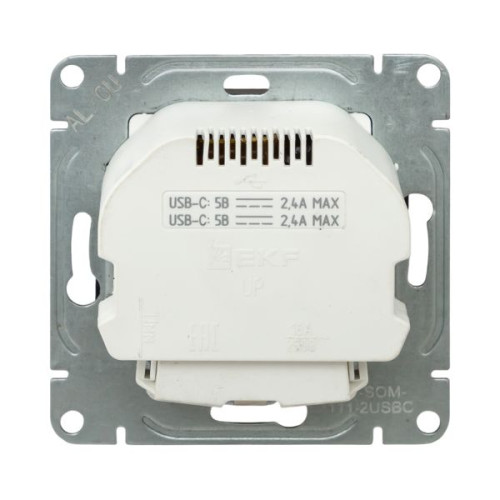 Механизм роз., с USB-C - 2шт, 16А, с.з., с.ш., мокко., Эпика EKF Механизм роз., с USB-C - 2шт, 16А, с.з., с.ш., мокко., Эпика EKF