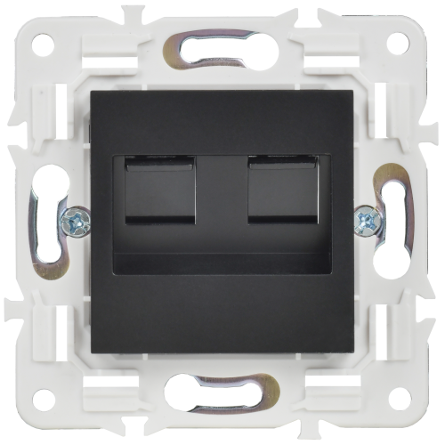 SKANDY Розетка компьютерная двойная RJ45 кат.5E SK-K03Bl черный IEK