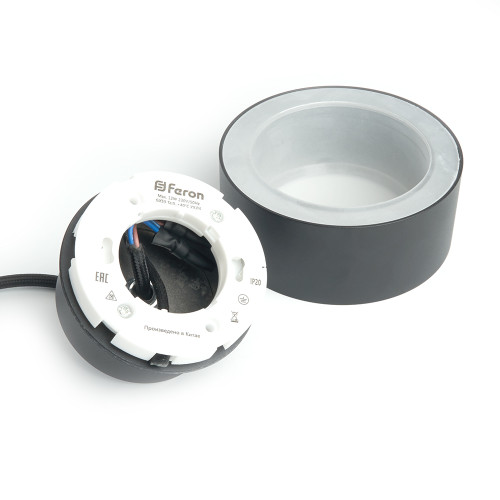Светильник потолочный Feron HL3678 Barrel AURA levitation 12W, 230V, GX53, чёрный, на подвесе 1,7 м Светильник потолочный Feron HL3678 Barrel AURA levitation 12W, 230V, GX53, чёрный, на подвесе 1,7 м