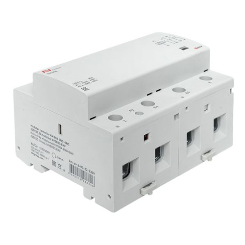 Контактор модульный КМ 80А 2NO+2NC 230В АС (6 мод.) AVERES EKF Контактор модульный КМ 80А 2NO+2NC 230В АС (6 мод.) AVERES EKF
