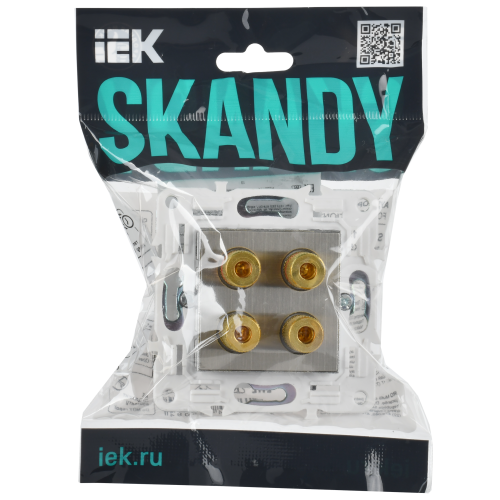 SKANDY Аудиорозетка 4-местная SK-A01N металл никель IEK SKANDY Аудиорозетка 4-местная SK-A01N металл никель IEK