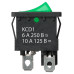 Выключатель клавишный KCD1-201N 250В AC/DC, 2P, 6А, (4с), ON-OFF, черный корпус, зеленая клавиша с LED подсветкой, Mini TDM Выключатель клавишный KCD1-201N 250В AC/DC, 2P, 6А, (4с), ON-OFF, черный корпус, зеленая клавиша с LED подсветкой, Mini TDM