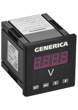 Вольтметр цифровой щитовой однофазный 72х72мм LED GENERICA