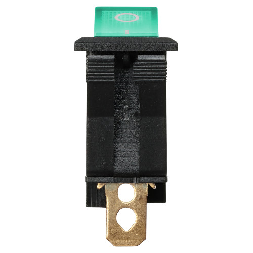 Выключатель клавишный KCD3-101N/B 250В AC/DC, 1P, 15А, (3с), ON-OFF, черный корпус, зеленая клавиша с LED подсветкой TDM Выключатель клавишный KCD3-101N/B 250В AC/DC, 1P, 15А, (3с), ON-OFF, черный корпус, зеленая клавиша с LED подсветкой TDM