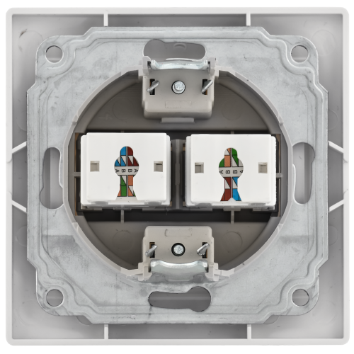 KVARTA Розетка 2-местная компьютерная RJ45 кат.5е РК12-КБ белый GENERICA KVARTA Розетка 2-местная компьютерная RJ45 кат.5е РК12-КБ белый GENERICA