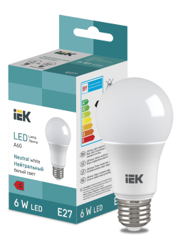 LED Bulb A60 510lm 4000K E27 IEK
