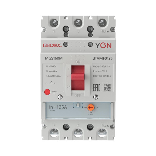 Авт. выкл. YON MGS160 3P 100-125A 25kA Авт. выкл. YON MGS160 3P 100-125A 25kA