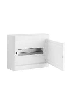 Накладной распределительный щит Nedbox - с белой дверью - 1 рейка х 12 (+1) модулей