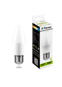 Лампа светодиодная Feron LB-570 Свеча E27 9W 175-265V 4000K