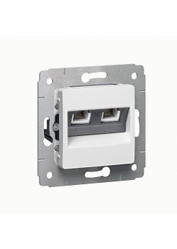 Cariva DIY Розетка RJ11 - 2 входа, белая