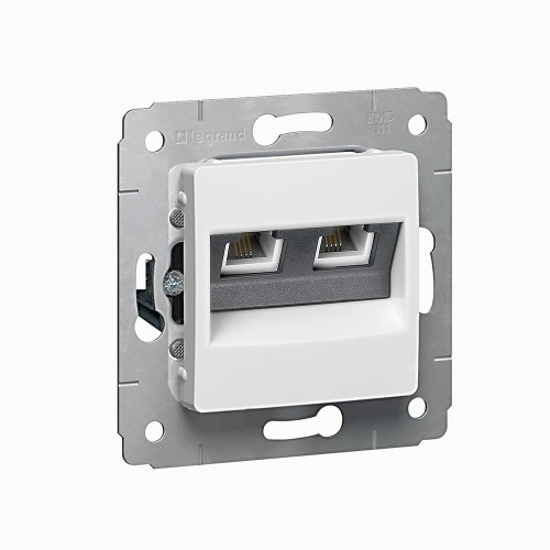 Cariva DIY Розетка RJ11 - 2 входа, белая