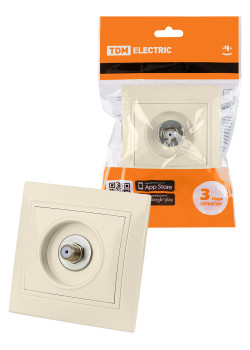Розетка телевизионная типа F (SAT) сл. кость 