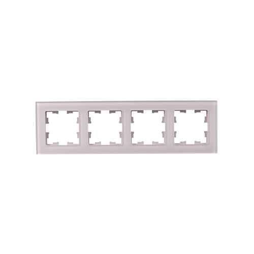 BRITE Рамка 4-местная РУ-4-2-Бр стекло розовый матовый IEK BRITE Рамка 4-местная РУ-4-2-Бр стекло розовый матовый IEK