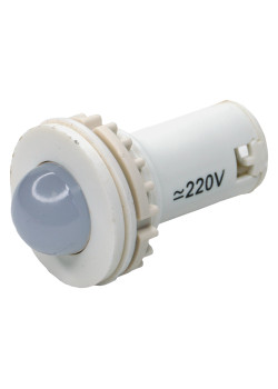 СКЛ-11-Б-2-220, белая, 220В AC/DC, d=27, сила света 20 мКд  (ЭТ)