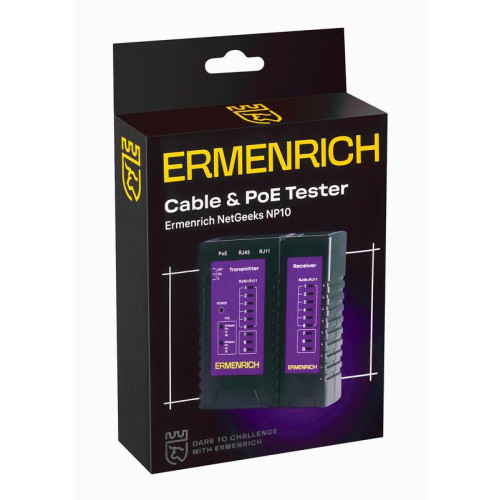 Тестер кабельный NetGeeks NP10 фиолет. Ermenrich 85300 Тестер кабельный NetGeeks NP10 фиолет. Ermenrich 85300