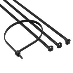 Хомут P6.6 с замком из нержавеющей стали, черный, 3,0x100