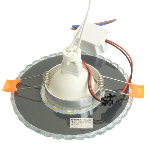 Светильник встраиваемый с белой LED подсветкой Feron CD937 потолочный MR16 G5.3 прозрачный Светильник встраиваемый с белой LED подсветкой Feron CD937 потолочный MR16 G5.3 прозрачный