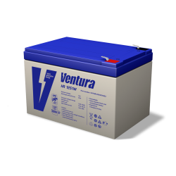 Батарея Ventura серия HR, HR1251W, напряжение  12 В, емкость 12Ач (разряд 20 часов), макс. ток заряда 4А, макс. ток разряда (5 сек.) 195А,  свинцово-кислотная типа AGM,  клеммы  Т2, ДШВ  151x98x101мм, вес 3.57кг/ Ventura battery HR series, HR1251W, voltag