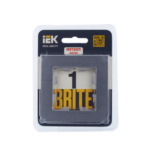 BRITE Рамка 1 -местная РУ-1-1-БрА металл алюминий IEK BRITE Рамка 1 -местная РУ-1-1-БрА металл алюминий IEK