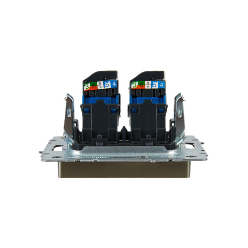 BRITE Розетка компьютерная двойная RJ45 кат.6 РК11-2-БрШ шампань IEK BRITE Розетка компьютерная двойная RJ45 кат.6 РК11-2-БрШ шампань IEK