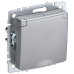 BRITE Розетка 1-местная с заземлением с защитными шторками и крышкой 16А IP20 РСбш10-3-БрА алюминий IEK