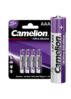 Элемент питания алкалиновый AAA/LR03 1.5В Ultra BL-4 (уп.4шт) Camelion14985