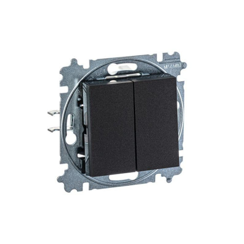 Выключатель 2-кл. СП Levit IP20 антрацит/дым. черн. ABB 2CHH590545A6063 Выключатель 2-кл. СП Levit IP20 антрацит/дым. черн. ABB 2CHH590545A6063