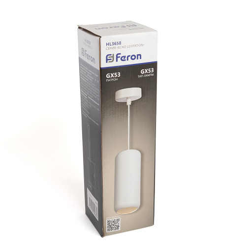 Светильник потолочный Feron HL3658 Barrel ECHO levitation 12W, 230V, GX53, белый, с антибликовой сеточкой, на подвесе 1,7 м Светильник потолочный Feron HL3658 Barrel ECHO levitation 12W, 230V, GX53, белый, с антибликовой сеточкой, на подвесе 1,7 м