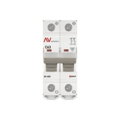 AV-6 DC 2P 63A (C) 6kA EKF AVERES AV-6 DC 2P 63A (C) 6kA EKF AVERES