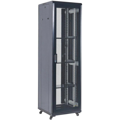 Шкаф серверный Rexant (04-4268-232) напольный 42U 600x800мм пер.дв.перфор. задн.дв.перфор. черный 230град. 2055мм металл