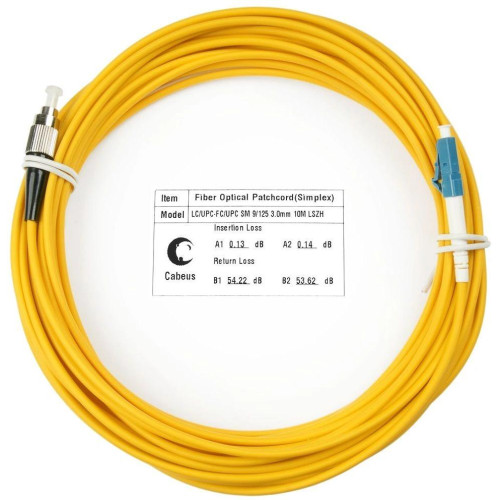 Патч-корд Cabeus FOP(S)-9-LC-FC-15M 1x9/125 OS2 LC-FC 15м LSZH желтый
