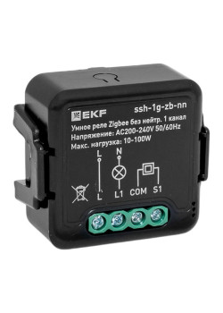 Умное реле в подрозетник 1-канальное без нейтрали Zigbee EKF Connect Select