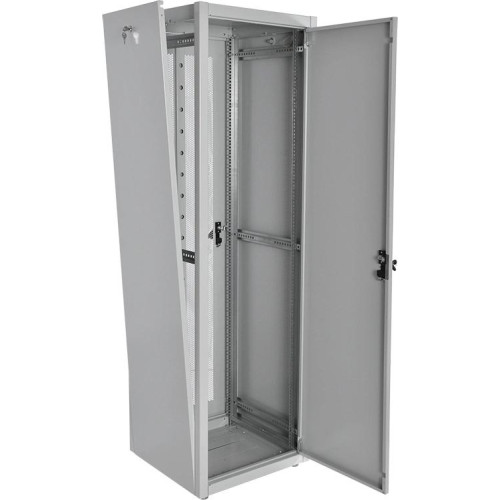 Шкаф коммутационный ЦМО (ШТК-Э-42.6.8-33АА) напольный 42U 600x800мм пер.дв.металл металл 2 бок.пан. направл.под закл.гайки 710кг серый 715мм 87кг 180град. 1987мм IP20 сталь
