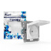 Розетка 1-м СП Pixel IP44 с заземл. с крышкой механизм бел. TOKOV ELECTRIC TKE-PX-R1ZSW1-C01-IP44